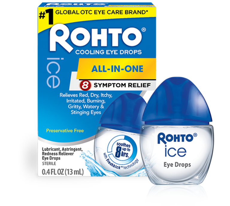 Rohto Ice allinone multi symptom Relief Eye Drops 0.4 Fl Oz UK SELLER