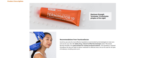 Acnefree Maximum Strength Terminator 10 acne spot treatment