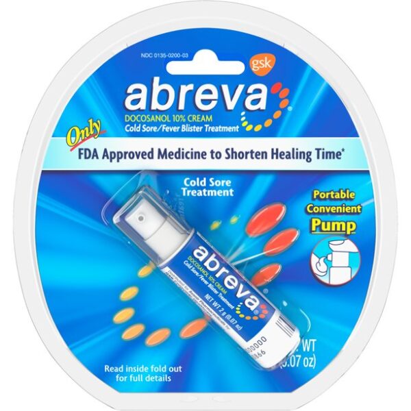 Abreva Cold Sore and Fever Blister Treatment Cream pump uk