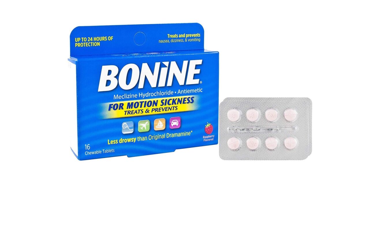 Bonine UK motion sickness chewable tablets Nausea/vomiting Relief
