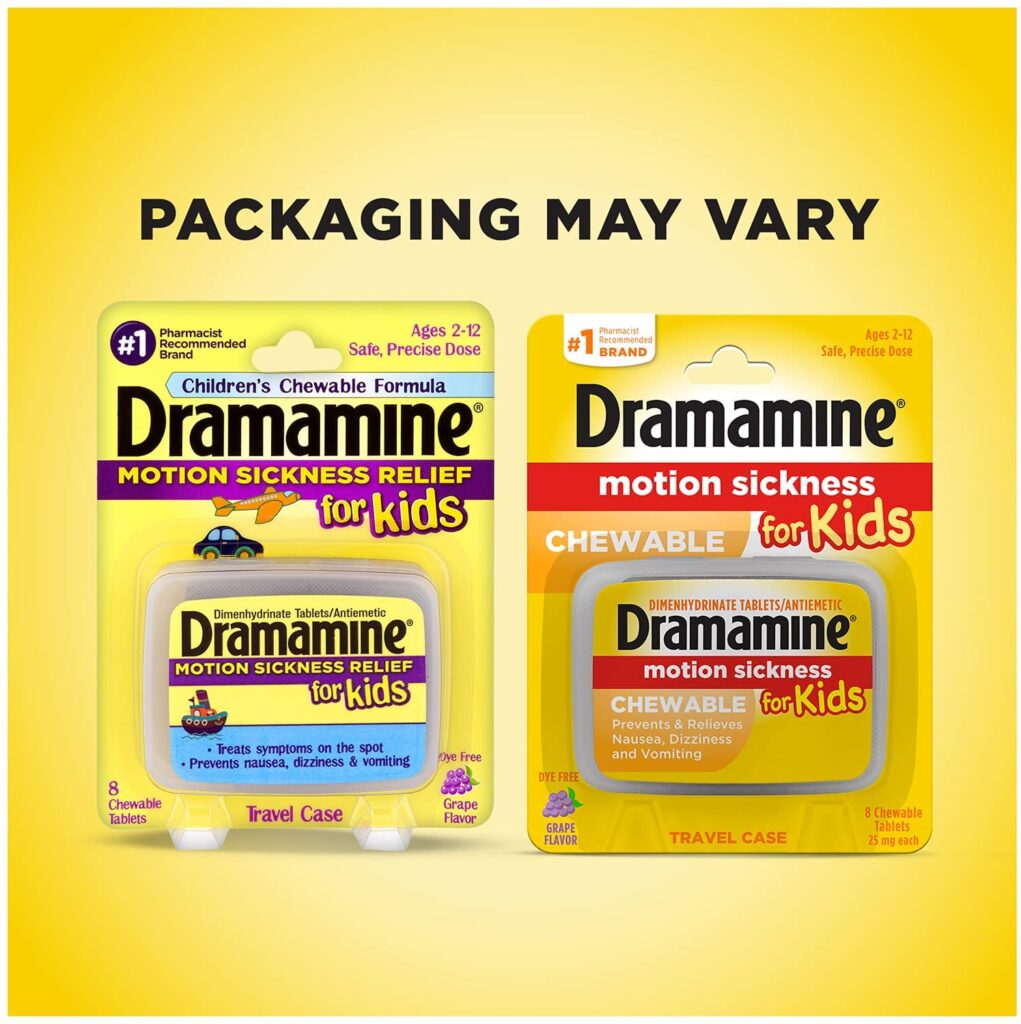Dramamine Motion Sickness for Kids, 8 chewable tablets "UK Stock" Online Mega Store