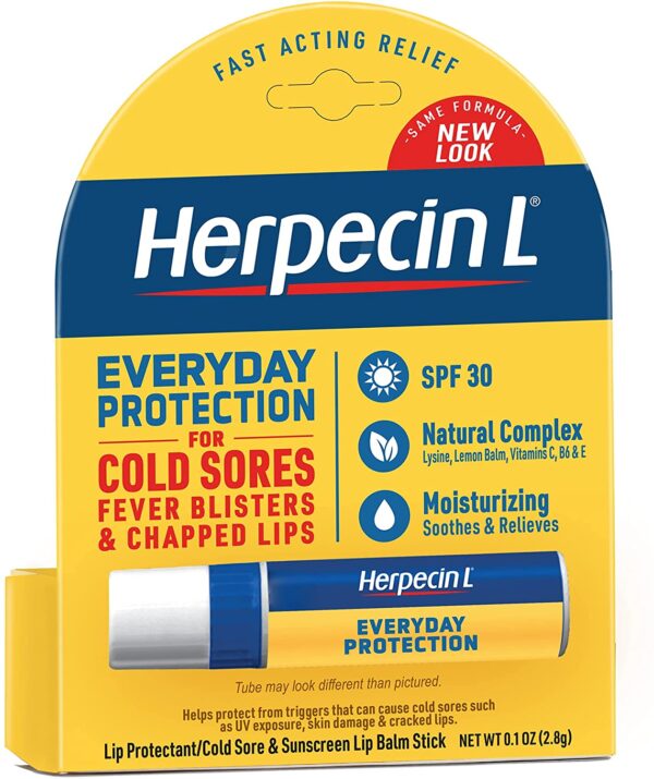 Herpecin L Lip Balm Stick, SPF 30 & Lysine for cold sore & feaver blister