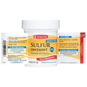 De La Cruz 10% Sulfur Ointment Acne Treatment - Medication