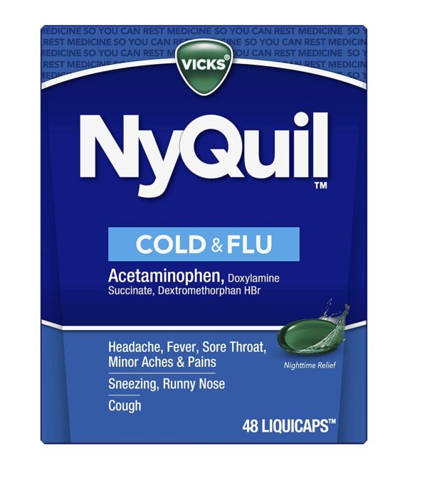 Vicks NyQuil LiquiCaps, Nighttime Relief of Cough, Cold & Flu Relief