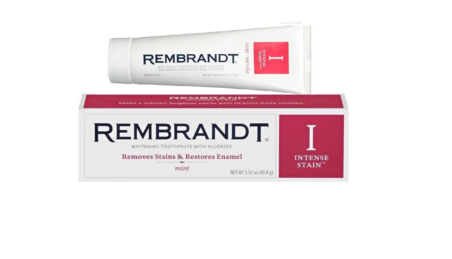 Rembrandt Intense Stain Whitening Toothpaste, Mint Flavor clearance